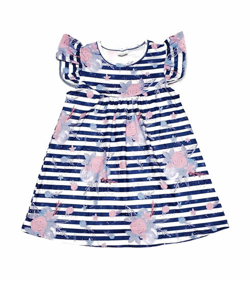 pale-blue-stripe-floral-milk-silk-flutter-dress Great Lakes kids - Sophia's Style-2