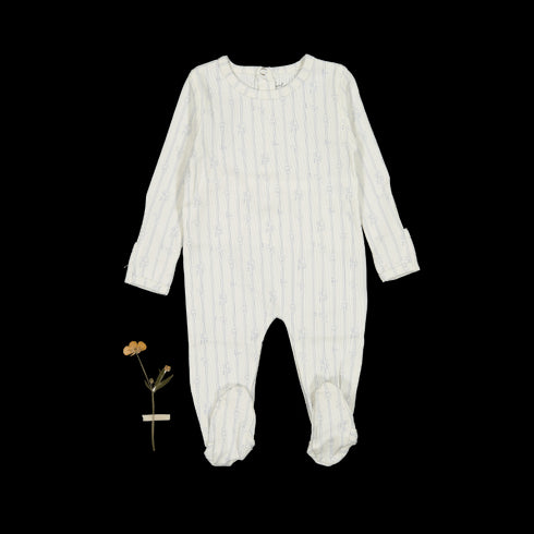 the-printed-romper-linear-leaf Lovely Littles - Sophia's StyleBack Snap Romper-1