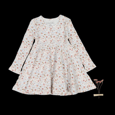 the-printed-long-sleeve-dress-evelyn Lovely Littles - Sophia's StyleLong Sleeve Dress-1