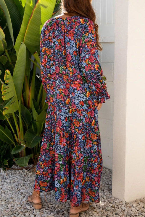 floral-print-flounce-sleeve-dress-OhSoStyled-Sophia's-Style-3