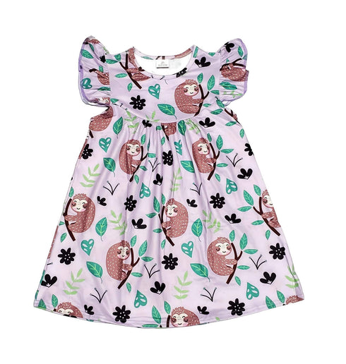 sloth-milk-silk-flutter-dress Great Lakes kids - Sophia's Style-2