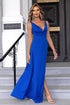 twisted-slit-plunge-maxi-dress Sophia's Trends - Sophia's Style-Cobalt Blue-M