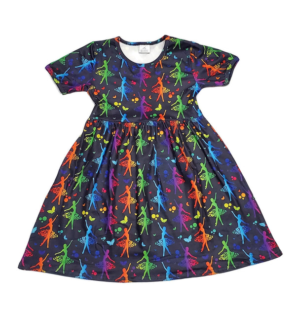 dancing-queen-short-sleeve-milk-silk-dress Great Lakes kids - Sophia's StyleShort Sleeve Dress-1