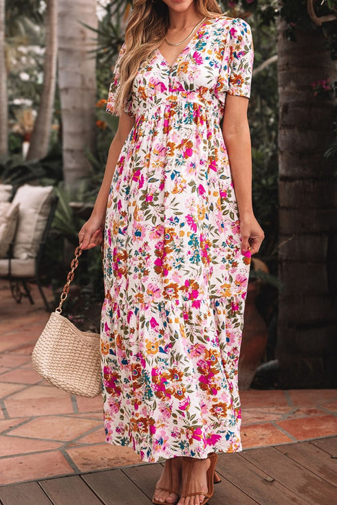 floral-short-sleeve-v-neck-dress-with-pockets OhSoStyled - Sophia's Style-5