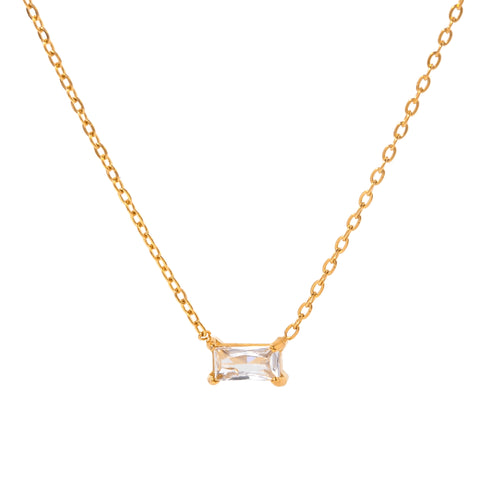 nightfall-glow-necklace-with-emerald-cut-cubic-zirconia-pendant-Sophia's StyleNecklaces-1