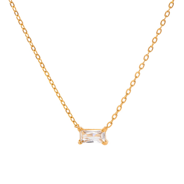 nightfall-glow-necklace-with-emerald-cut-cubic-zirconia-pendant-Sophia's StyleNecklaces-1