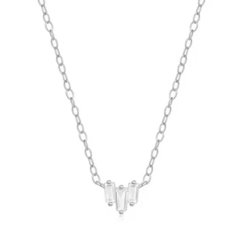 starling-dainty-necklace-with-three-emerald-cut-cubic-zirconia-stones-Sophia's Style-2