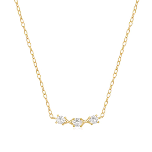 adora-delicate-necklace-with-three-round-cut-cubic-zirconia-stones-Sophia's StyleNecklaces-1
