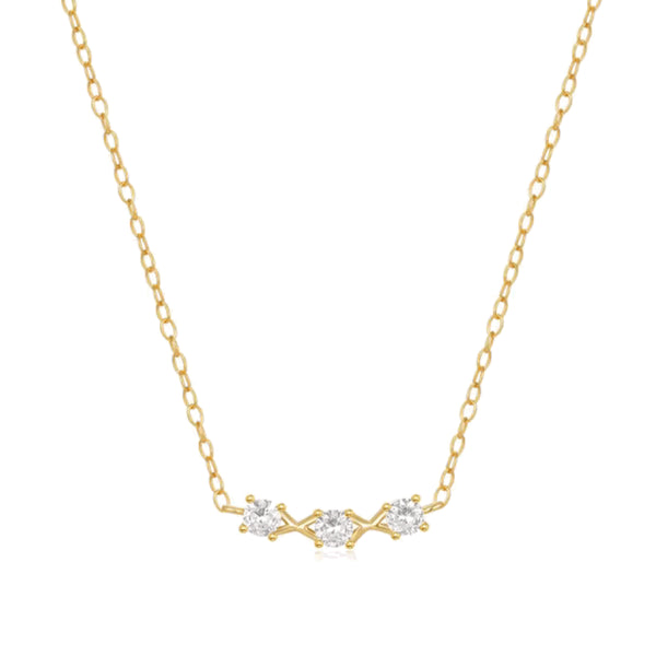 adora-delicate-necklace-with-three-round-cut-cubic-zirconia-stones-Sophia's StyleNecklaces-1
