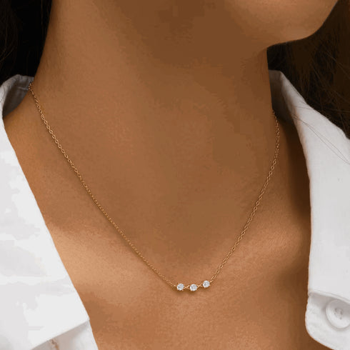 adora-delicate-necklace-with-three-round-cut-cubic-zirconia-stones-Sophia's Style-3