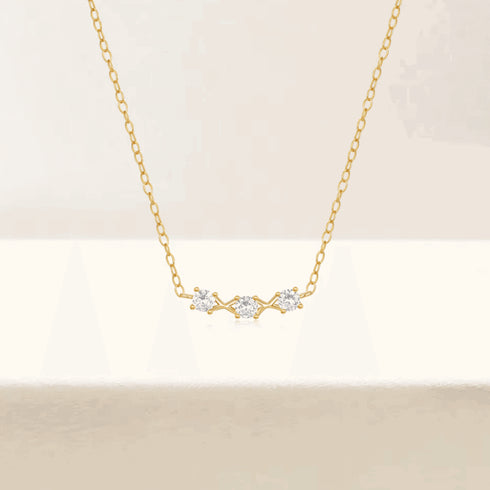 adora-delicate-necklace-with-three-round-cut-cubic-zirconia-stones-Sophia's Style-5