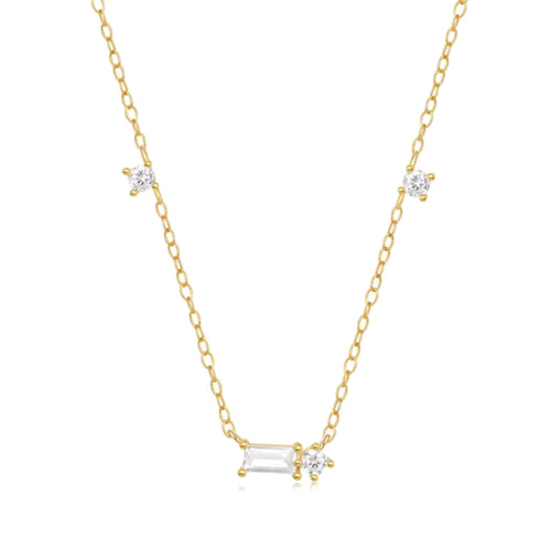 starluxe-delicate-necklace-with-three-round-cut-and-one-emerald-cut-cubic-zirconia-stones-crystal-dream-necklace-Sophia's StyleNecklaces-1