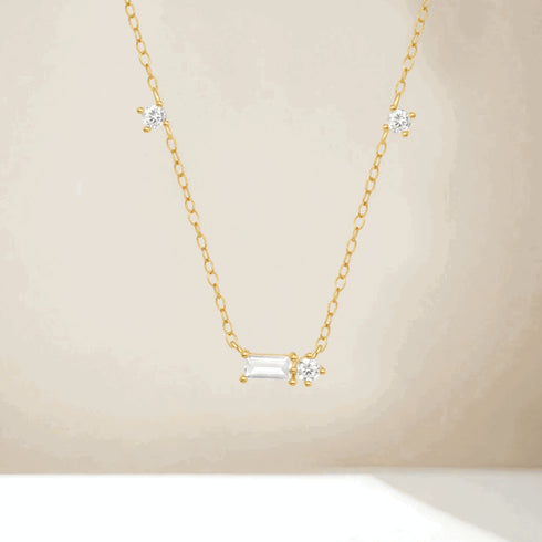 starluxe-delicate-necklace-with-three-round-cut-and-one-emerald-cut-cubic-zirconia-stones-crystal-dream-necklace-Sophia's Style-5