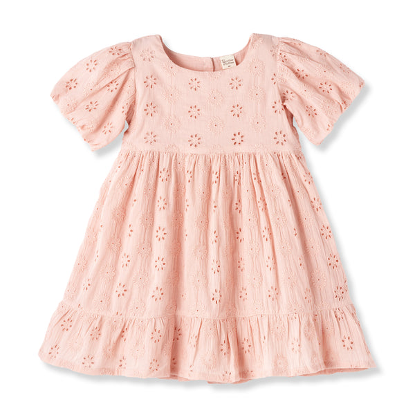 pink-cotton-eyelet-dress-with-puff-sleeves Tesa Babe - Sophia's StyleBaby Girl Clothes-1