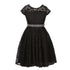 Little Girls Lace Glitter Stone Belt Special Occasion Skater Dress 2-6 - SophiasStyle.com