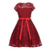 Little Girls Lace Glitter Stone Belt Special Occasion Skater Dress 2-6 - SophiasStyle.com