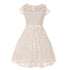 Big Girls Lace Glitter Stone Belt Special Occasion Skater Dress 8-14 - SophiasStyle.com