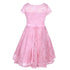 Big Girls Lace Glitter Stone Belt Special Occasion Skater Dress 8-14 - SophiasStyle.com
