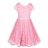 Little Girls Lace Glitter Stone Belt Special Occasion Skater Dress 2-6 - SophiasStyle.com