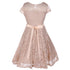 Big Girls Lace Glitter Stone Belt Special Occasion Skater Dress 8-14 - SophiasStyle.com