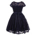 Little Girls Lace Glitter Stone Belt Special Occasion Skater Dress 2-6 - SophiasStyle.com
