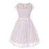Little Girls Lace Glitter Stone Belt Special Occasion Skater Dress 2-6 - SophiasStyle.com
