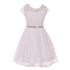 Little Girls Lace Glitter Stone Belt Special Occasion Skater Dress 2-6 - SophiasStyle.com