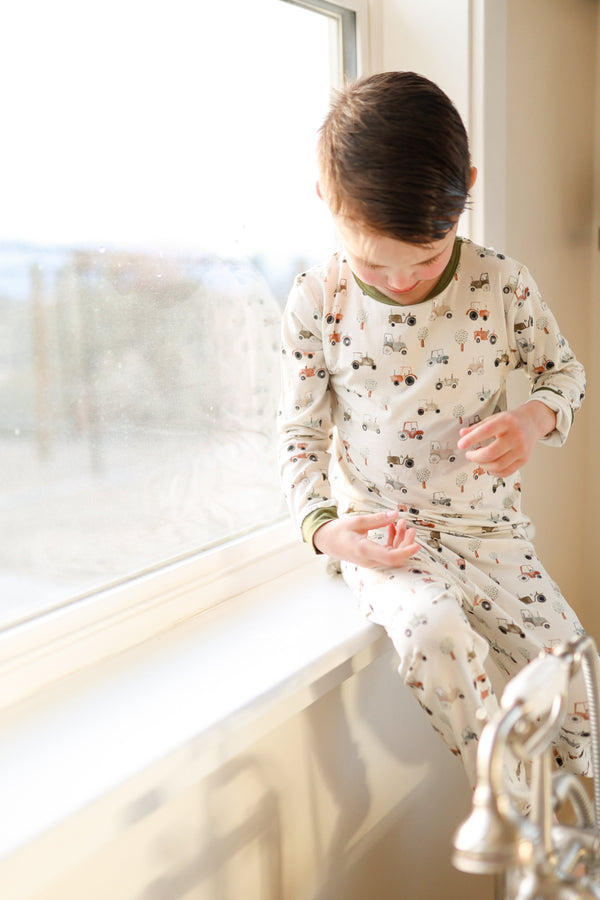 tiny-tractors-2pc-bamboo-pajama-set-Little Joy Co. at Sophia's Style-1