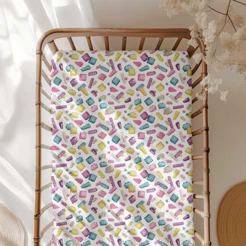 block-party-purple-crib-sheet Big Dreams Little Jammie Session Sophia's Style-1