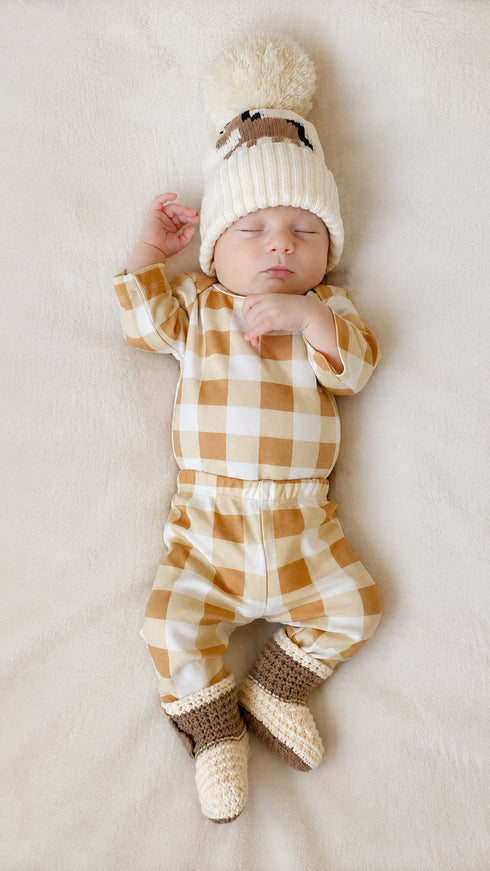 Western Gingham Bodysuit + Pant Set