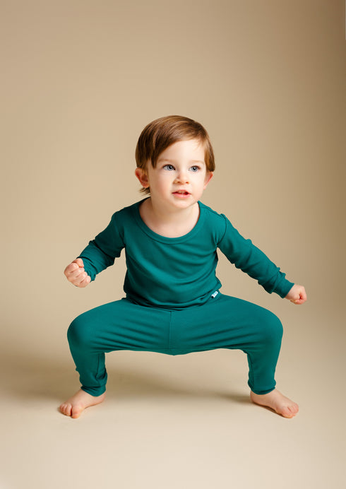 the-real-teal-ribbed-long-sleeve-pjs Big Dreams Little Jammie Session Sophia's Style-2