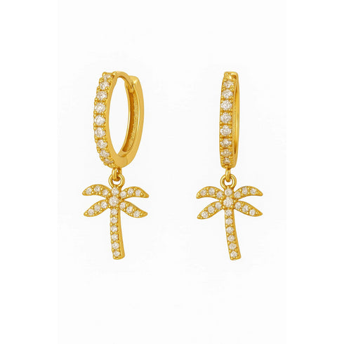 palm-tree-hoop-earrings-gold-or-silver-with-cubic-zirconia-Sophia's StyleEarrings-1