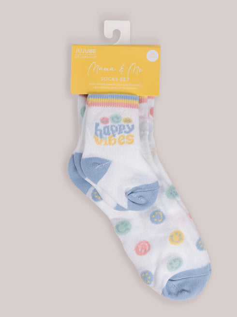 mama-me-matching-socks-set-happy-baby-vibes jujube bags at sophiasstyle.com