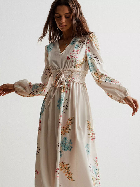 floral-print-long-sleeve-maxi-dress-with-smocked-waist-OhSoStyled-Sophia's-Style-2