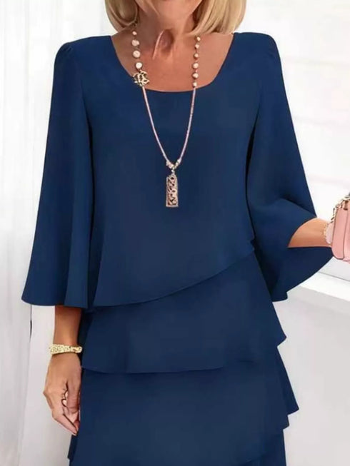 full-size-ruffled-layered-3-4-sleeve-dress-plus-size-OhSoStyled-Sophia's-Style-11