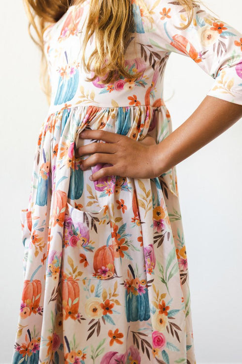 harvest-blooms-3-4-sleeve-pocket-twirl-dress Mila & Rose - Sophia's Style-4