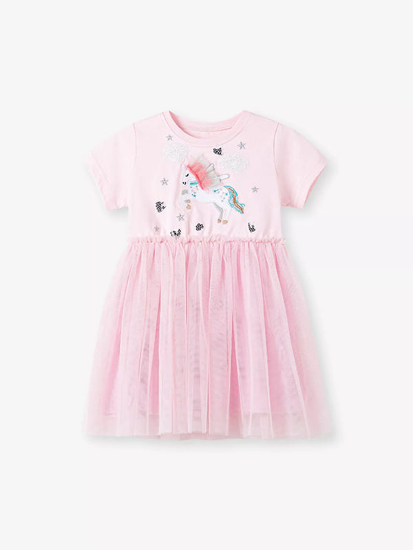childrens-unicorn-short-sleeve-tulle-dress-ohso-kids-sophias-styleDresses-1