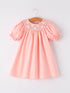 girls-horse-smocking-embroidered-coral-dress-Sophia's Style-Dress-1