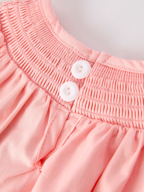 girls-horse-smocking-embroidered-coral-romper-Sophia's Style--5