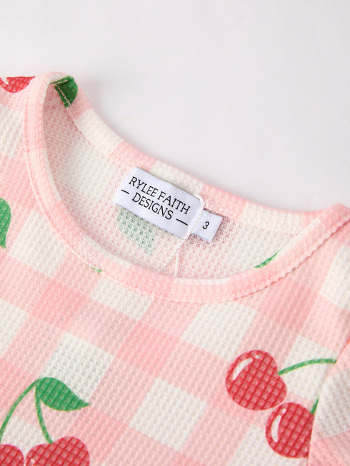 waffle-cherry-girls-long-sleeve-dress Rylee Faith Designs - Sophia's Style-3