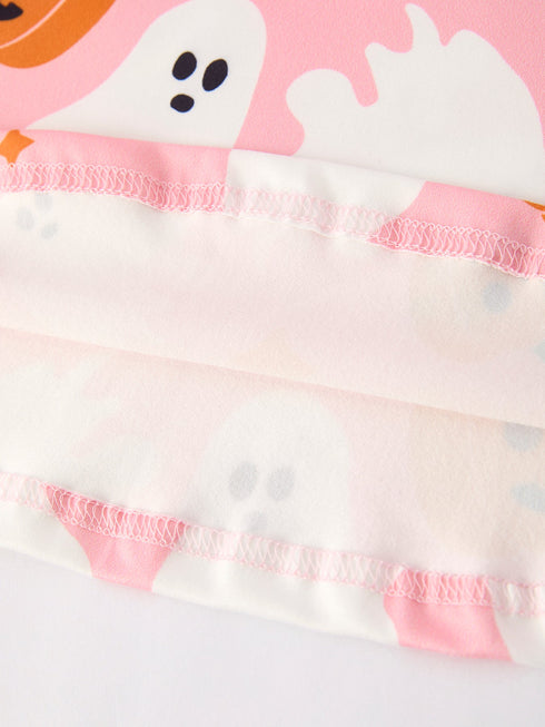 halloween-ghost-pumpkin-print-short-sleeve-dress Rylee Faith Designs - Sophia's Style-5