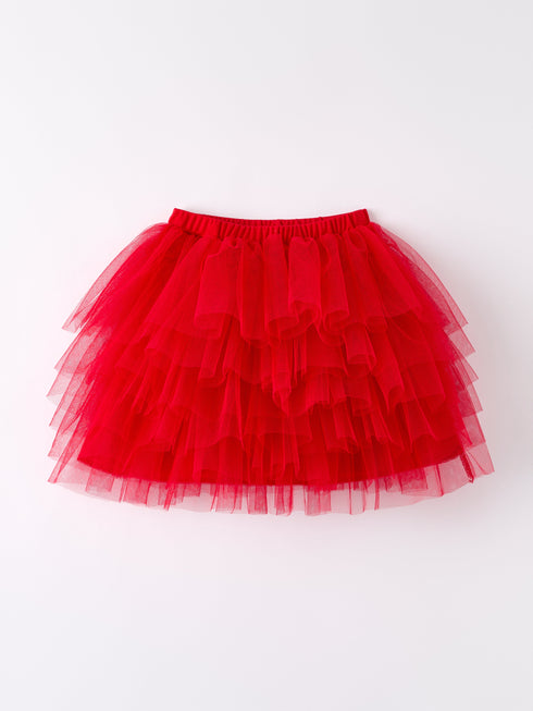 summer-red-girls-tulle-skirt Rylee Faith Designs - Sophia's StyleDress-1
