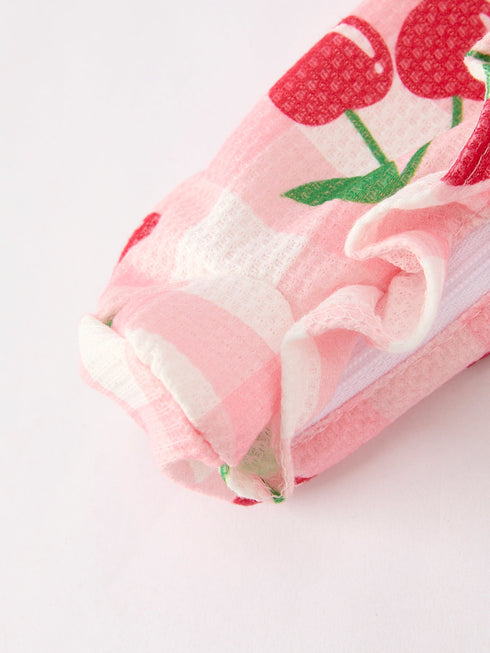 waffle-cherry-plaid-girls-romper Rylee Faith Designs - Sophia's Style-4