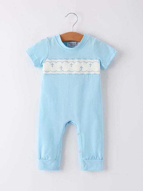 blue-smocked-church-christ-bishop-christening-baby-boys-romper Rylee Faith Designs - Sophia's StyleRomper-1