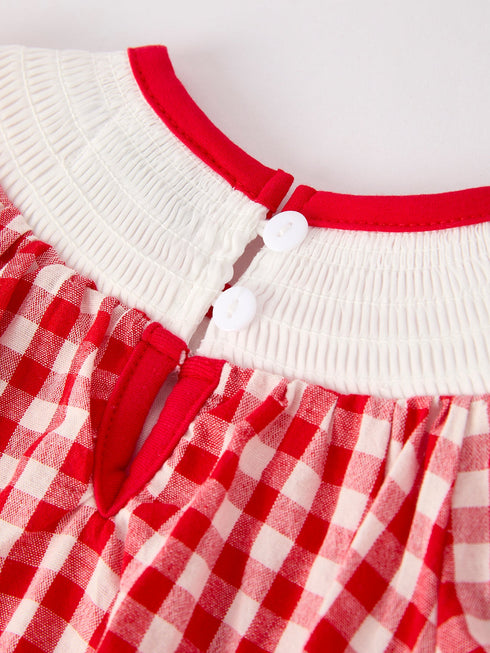 red-cherry-bow-plaid-smocking-embroidery-girls-romper-1 Rylee Faith Designs - Sophia's Style-5