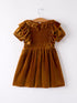 autumn-brown-velvet-girls-dress Rylee Faith Designs - Sophia's Style-2
