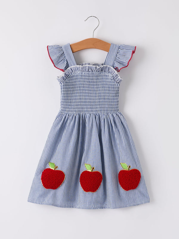 back-to-school-apple-applique-girls-dress Rylee Faith Designs - Sophia's StyleDress-1