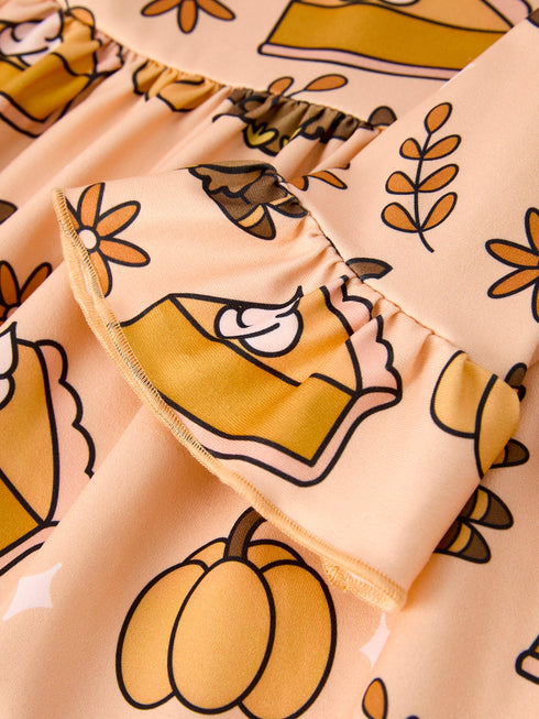 thanksgiving-day-turkey-pie-print-ruffle-sleeve-fun-dress Rylee Faith Designs - Sophia's Style-4