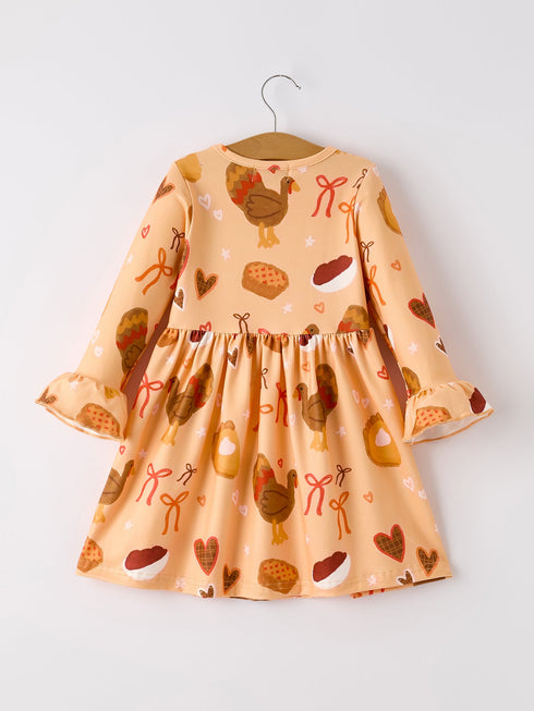 thanksgiving-day-turkey-pie-print-ruffle-sleeve-dress Rylee Faith Designs - Sophia's Style-2