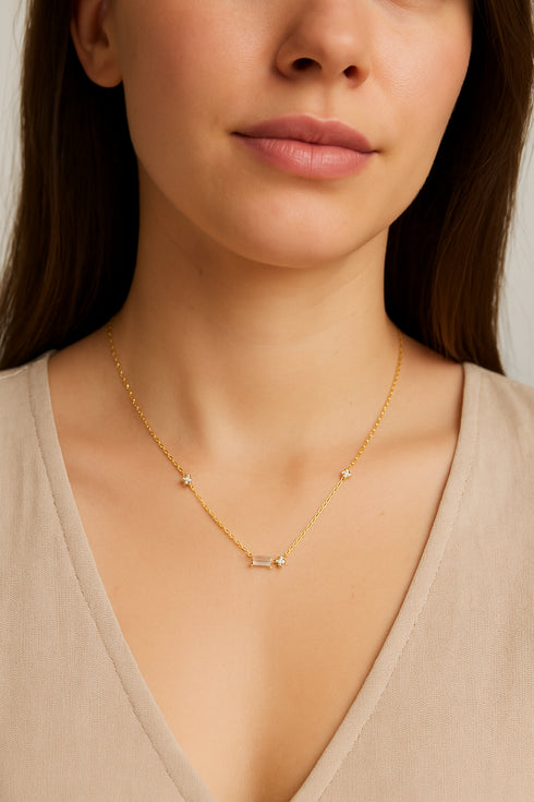 starluxe-delicate-necklace-with-three-round-cut-and-one-emerald-cut-cubic-zirconia-stones-crystal-dream-necklace-Sophia's Style-3